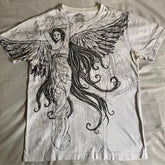 Threebooy 200s Angel New Fashion Goddess Printed T Shirt Short Sleeve Female Street Popular Vintage Casual Joker Sports T Shirt Unisex