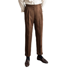 Threebooy Italian Style Naples Suit Pants Men High Waist Straight Trousers Spring Autumn Fashion England Business Casual Pant Streetwear