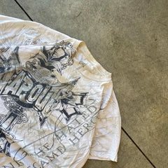 Threebooy 2000s Tapout T Shirt Punk Hip Hop Graphic Letter Print Oversized TShirt Womens Mens Round Neck Cotton Short Sleeve Tops Clothing