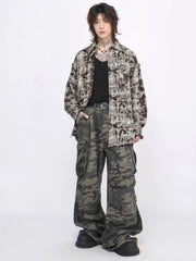 Threebooy 【Mz】street loose shirt na1379