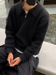 Threebooy half zipper sweater