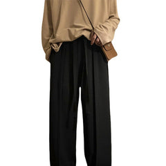 Threebooy Streetwear Men Naples Casual Suit Pants Pendant Advanced Sense Oversized Straight Trousers Spring Autumn Fashion Loose Pants