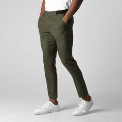 Threebooy Spring Autumn Mens Business Casual Pants Elasticity Slim Fit Straight Long Trousers High Quality Fashion Youth Pants Versatile