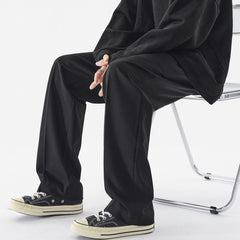 Threebooy Streetwear Italian Style Men Naples Suit Pants Pendant Advance Sense Loose Straight Trouser Summer Fashion Casual Pant Handsome
