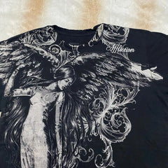 Threebooy 2000s Street Fashion Cotton Pattern Printing Short Sleeved T shirt Men New Harajuku Casual Loose Summer Tees Unisex Punk Rock