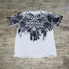 Threebooy 2000s affliction T shirt Clothes Retro Punk Hip Hop Graphic Print Oversized T Shirt Mens new Round Neck Cotton Short Sleeve Tops