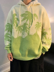 Threebooy Men's Casual Hooded Tie-Dye Sweater, Fashionable And Versatile Style for Autumn/Winter Outdoor Travel, Sweater Hoodie, Photography, Single Item