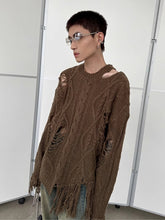 Threebooy Irregular hole loose knit na1413