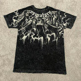 Threebooy 2000s Affliction T shirt Clothes Retro Punk Hip Hop Graphic Print Oversized Tshirt Woman New Round Neck Cotton Short Sleeve Tops