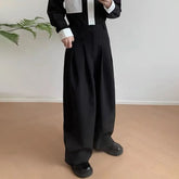 Threebooy Mens Suit Trousers Pocket Casual Wide Leg Pants Summer Office Business All-Match Elegant British Straight Pants Men'S Clothing