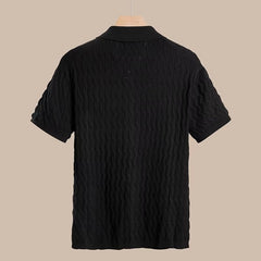 Threebooy New Fashion Knit Polo Shirts Men Korean Style Slim Fit Solid Short Sleeve Top Summer Trend Premium Polos Tshitrt For Mens