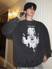 Threebooy 【JH HOMME】printing round neck sweater na1556