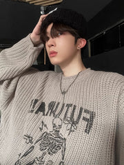 Threebooy 【JH HOMME】loose round neck knit na1554