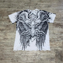 Threebooy 2000s affliction T shirt Clothes Retro Punk Hip Hop Graphic Print Oversized T Shirt Mens new Round Neck Cotton Short Sleeve Tops