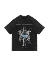 Threebooy Men's Washed Skull Graphic Tee