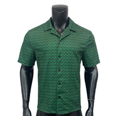 Threebooy Vintage Diagonal Stripe Print Shirts For Men Fashion Casual Loose Cardigan Tops Summer New Blouse Shirt Male Streetwear