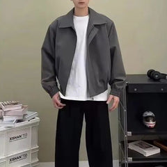Threebooy Mens Executive Jacket Business Casual Pilot Jacket Autumn American Versatile Temperament Solid Color Jacket Men'S Clothing 2024