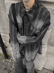 Threebooy Mr. Black tide striped shirt na690