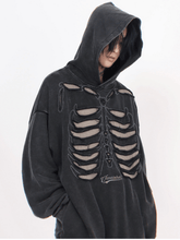 Threebooy skeleton design niche high street hooded na648