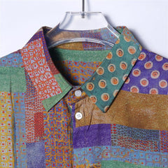 Threebooy Thai Exotic Style Shirts For Men Spring and Autumn Fashion Long Sleeve Top Streetwear Vintage Casual Non-ironing Slim Fit Shirt