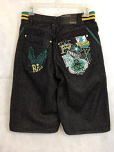 Threebooy 2000s American Street Embroidery High Waist Washed Oversized Denim Shorts Harajuku Retro Trendy Brand Jeans Men Goth Punk Shorts