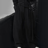 Threebooy Mens Suede Ribbon Casual Pants Spring Streetwear Fashion Youth Campus Luxury Old Money Men Wide Leg Pants Men'S Wear 2025 New