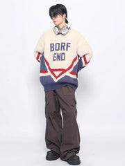 Threebooy 【Mz】oversize loose knit na1549
