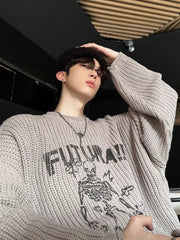 Threebooy 【JH HOMME】loose round neck knit na1554