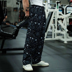 Threebooy Mens Casual Fitness Polyester Fiber Pants Genderless Summer New Fashionable Breathable Sports Thin Retro Loose Pants Unisex