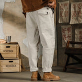 Threebooy Heavy Washed Corduroy Casual Pants For Men American Vintage Loose Pencil Trousers Spring Autumn Fashion Ankle-Length Pant Male