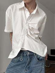 Threebooy Irregular Loose Shirt na1407
