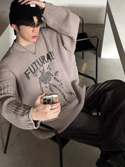 Threebooy 【JH HOMME】loose round neck knit na1554