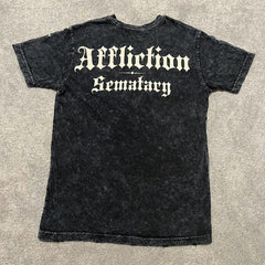 Threebooy 2000s Affliction T shirt Clothes Retro Punk Hip Hop Graphic Print Oversized Tshirt Woman New Round Neck Cotton Short Sleeve Tops