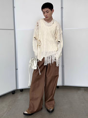 Threebooy Irregular hole loose knit na1413