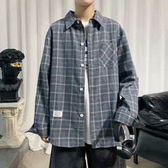 Threebooy Casual Plaid Shirt Men Slim Fit Male Long Sleeve Shirts Men Fashion Plus Size M-3XL Spring New