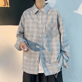 Threebooy Casual Plaid Shirt Men Slim Fit Male Long Sleeve Shirts Men Fashion Plus Size M-3XL Spring New