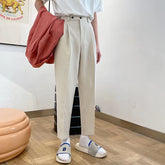 Threebooy Men's Straight Pants Loose Casual Pants Western Trouser thicken velvet Suit Pants Formal Business Cotton Trousers S-XL