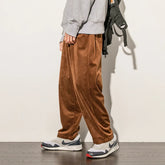 Threebooy Casual Loose Straight Pants Slacks Elastic Waistband Pant Joggers Corduroy Trousers Men's Work Pants Wide Leg Trousers Man Baggy