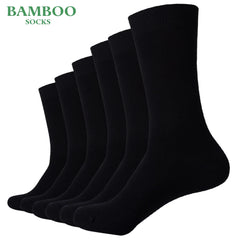 Threebooy Match-Up Men Bamboo Black Socks Breathable Business Dress Socks (6 Pairs/Lot)
