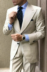 Threebooy Business Men Suits Tailor Made 2 Pieces Wide Peak Lapel Formal Office Party Wedding Groom PromTuxedos Tailored