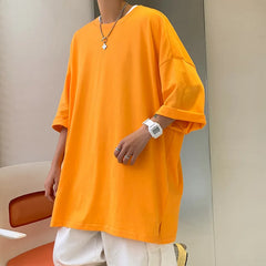 Threebooy Men's Solid Color Fashion T-shirt Short Sleeve Simple Multicolor Tshirts Round Neck Clothes High-quality T Shirt M-2XL