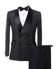 Threebooy Business Men Suits Pants Sets Tailor-Made 2pcs Slim Fit Groom Groomsman Wedding Work Formal Business And Prom Wear