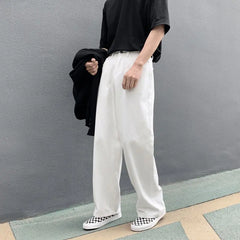 Threebooy Wide Leg Jeans Men Fashion Casual White Jeans Men Streetwear Korean Loose Hip-hop Straight Jeans Mens Denim Trousers M-3XL