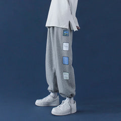 Threebooy Strange taste casual pants autumn and winter Korean students' slim and versatile loose straight HIP HOP wide leg sports pants