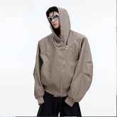 Threebooy Men's Maverick Hooded Faux Leather Jacket
