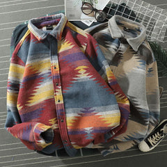 Threebooy Hip Hop Tie Dye Snap Button Long Sleeve Shirts Men Fashion Casual Streetwear Dress Shirt Coats Male Hipster Shirts Tops