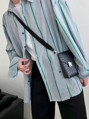 Threebooy In loose casual striped shirt NA656