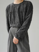 Threebooy 【HOHO】round neck hole T-shirt na1350