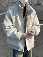 Threebooy Korean Spring and Autumn High Street Men and Women Trendy Personalized Fake Two Piece Jacket Couple Loose Retro Casual Handsome