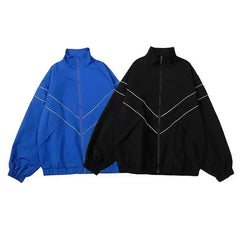 Threebooy Reflective Jacket Autumn Winter New Men's and Women's Jacket Casual Jacket for Men's Windproof